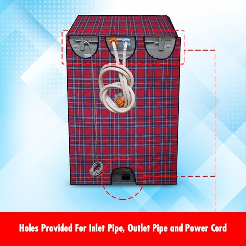 Image of Lithara Top Load Fully Automatic Washing Machine Cover for LG, Samsung, IFB, Whirlpool, Suitable for 5 kg & 5.5 Kg - Waterproof, Dustproof Cover (Print-6)