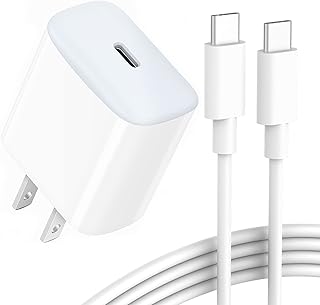 10FT 20W USB C Charger for iPad 10th, iPad Pro 12.9 11 inch, iPad Air 5th 4th, iPad Mini 6, iPhone 15/15 Pro, Google Pixel 7 7 Pro 6a 6 Pro 5 4 3 2 XL, Samsung Galaxy S22 S21 Note 10