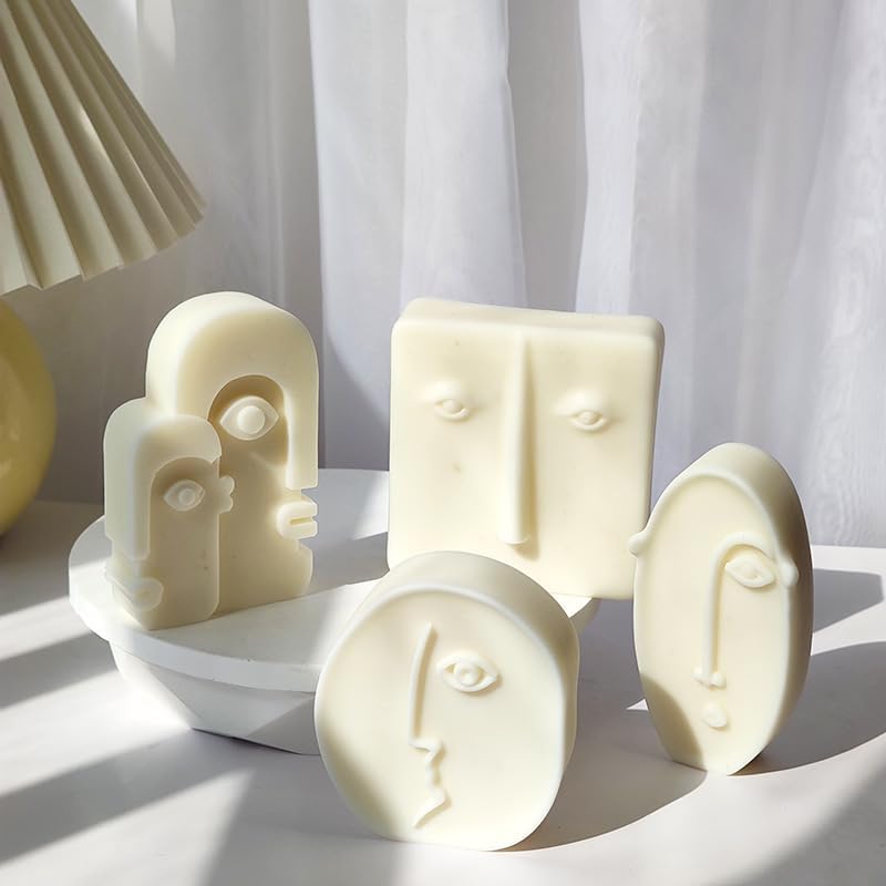 Miniatura 2 de Molde de silicona 3D para hacer velas, retratos artísticos, moldes de fundición de resina epoxi para jabones, cera, arcilla, yeso, moldes de