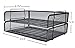 EASEPRES 2 Pack Stackable Desk Paper Tray, Metal Mesh Desktop Document Letter File Organizer for Office Home School, 13.5'' L x 9.75'' W x 5.5'' H, Black