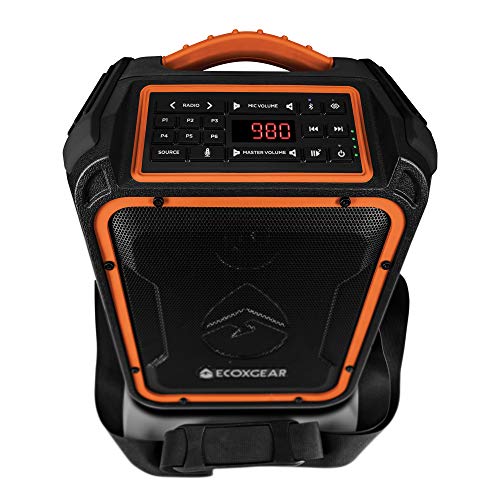Flash Deals - 70% OFF ECOXGEAR EcoXplorer GDI-EXPLR100 Rugged Waterproof Floating Portable Bluetooth AM/FM Wireless 50 Watt Speaker with Carry Strap (Orange)