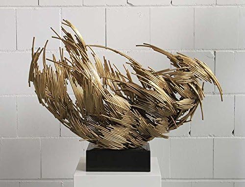 Solid steel sculpture abstract Rosengoldfarben. Width: 79 CM, Height 65 CM matching marble Pillar (Gallery 70 CM x 40 CM x 30 CM 50 kg) for 399 Euro sizes.