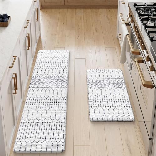 Sungea Geometric Cushioned Kitchen Floor Mats,Anti Fatigue Kitchen Mat For Floor Non-Slip Rubber Kitchen Runner Rug thumb #5