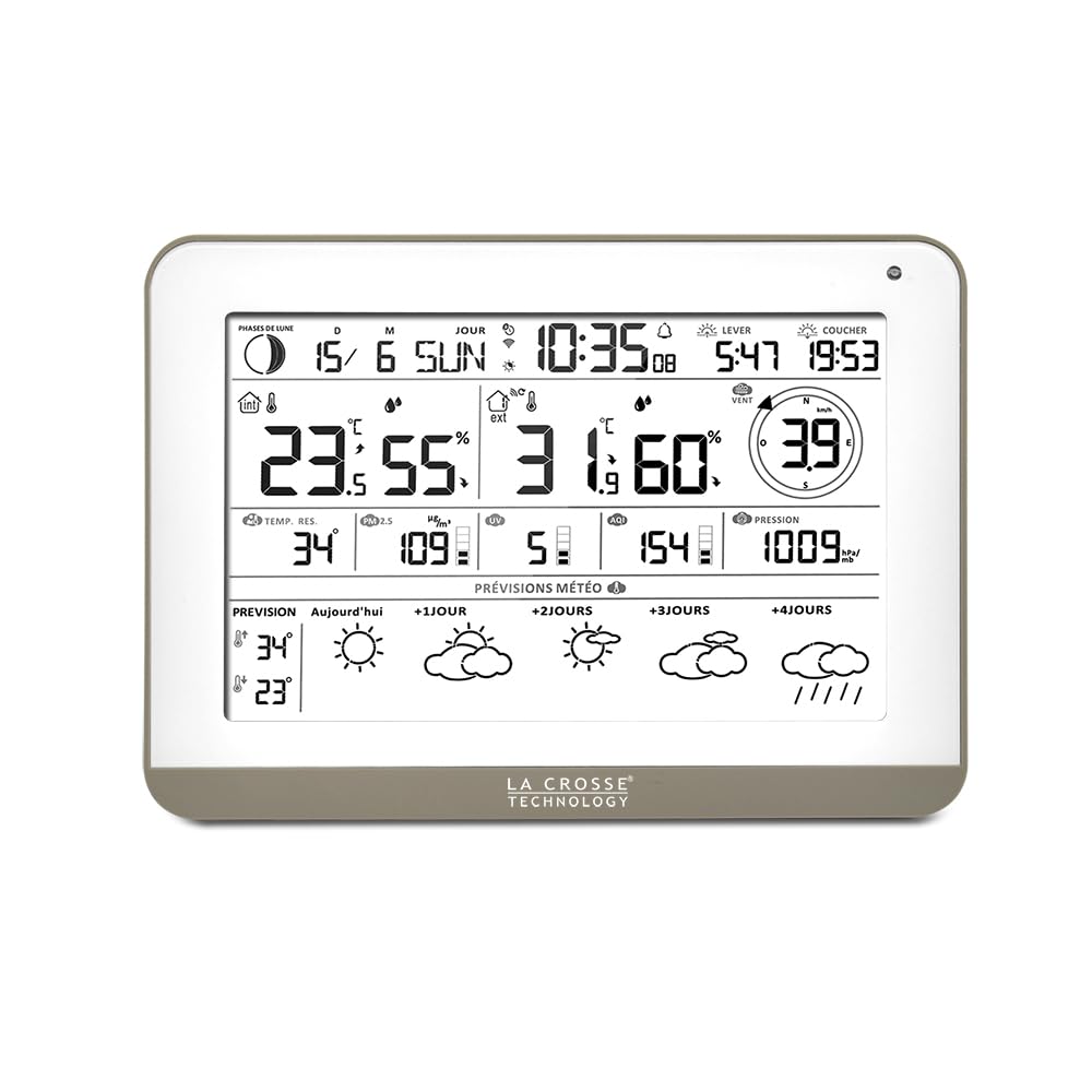 La Crosse Technology - SW406 Station a prévision J+4 - Blanc et Taupe