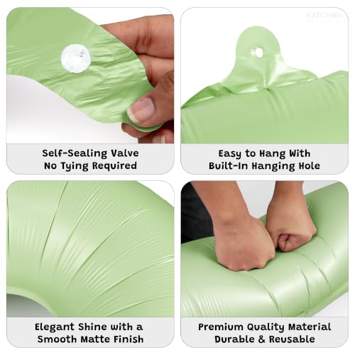 Image of KatchOn Sage Green Number 8 Balloon - 40 Inch | 8 Balloons for Birthday