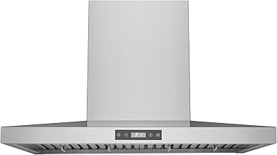 Hauslane 30” Wall Mount Range Hood Low Noise Performance Contemporary Design, Full-Size Handle Professional-Grade Baffle Filters, LED Lamps, Stainless Steel Chef Series WM-540 Ducted or Ductless