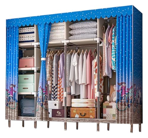 Armoires en tissu xl contre le désordre placard portable loup gris