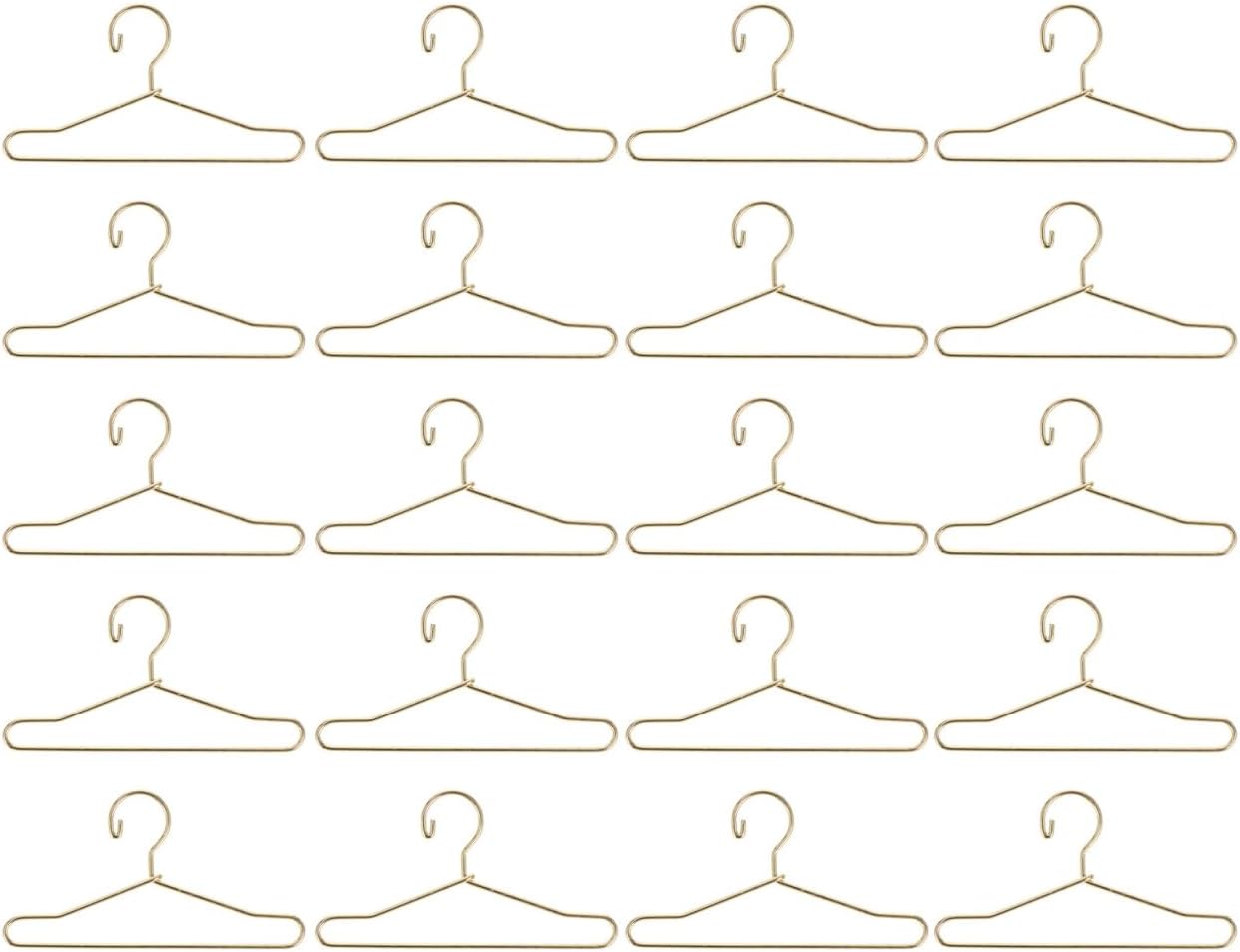 GALPADA 20Pcs Mini Doll Clothes Hangers Dress Holders for Doll Clothing Display for Organizing Outfits Present