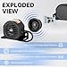 FARBIN Truck Back up Alarm 110dB 12V-48V DC Car Reverse Alarm Horn Heavy-Duty Backup Warning Reversing Warning Alarms Waterproof Back Up Beeper (HT Equipped with Wire)