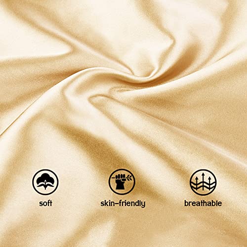 Image of Extra Large Adjustable Double Layer Satin Hair Bonnets with Drawstring for Women Night Sleeping Long Silky Satin
