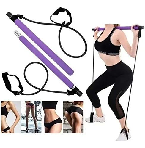 Barra Pilates Portátil Exercício Agachamento Perna Glúteos