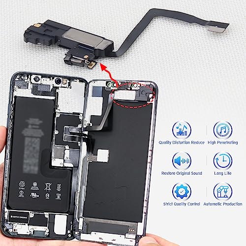 YWLRONG Earpiece Speaker for iPhone 11 Pro Max Ear Speaker Replacement with Light Proximity Sensor Flex Cable Assembly with Repair Tools by YWLRONG - Used condition - Image 6