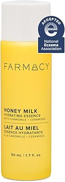 Farmacy Honey Milk Face Essence - Hydrating Milky Toner with Honey, Ceramides + Chamomile - Helps Strengthen Skin Barrier + Replenish Moisture - Soothing + Calming Skincare 50ml