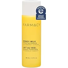 Farmacy Honey Milk Face Essence - Hydrating Milky Toner with Honey, Ceramides, Chamomile + Aloe - Helps Strengthen Skin Barrier + Replenish Moisture - Soothing + Calming Skincare (50ml)