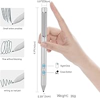 Vista 5 de Lápiz óptico para Microsoft Surface, con 1024 niveles de sensibilidad a alta presión, compatible con Surface Pro X/8/7/6/5/4/3, Surface Book 3/2/1