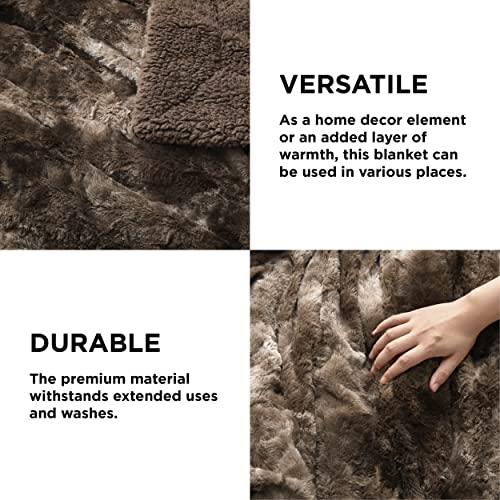 Bedsure Fuzzy Blanket For Couch - Brown, Soft And Comfy Sherpa, Plush And Furry Faux Fur, Reversible Throw Blankets For Sofa And Bed, 50X60 Inches #TOP3