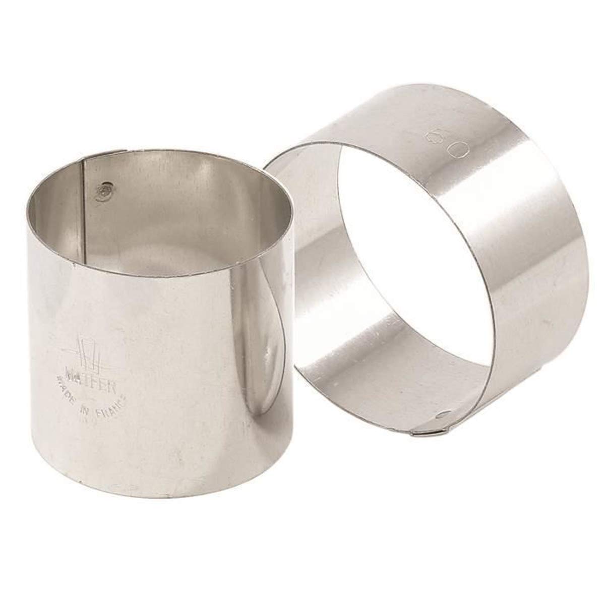 PEGANE Lot de 4 Cercles en INOX Haut pour gâteaux - 70 x H 90 mm