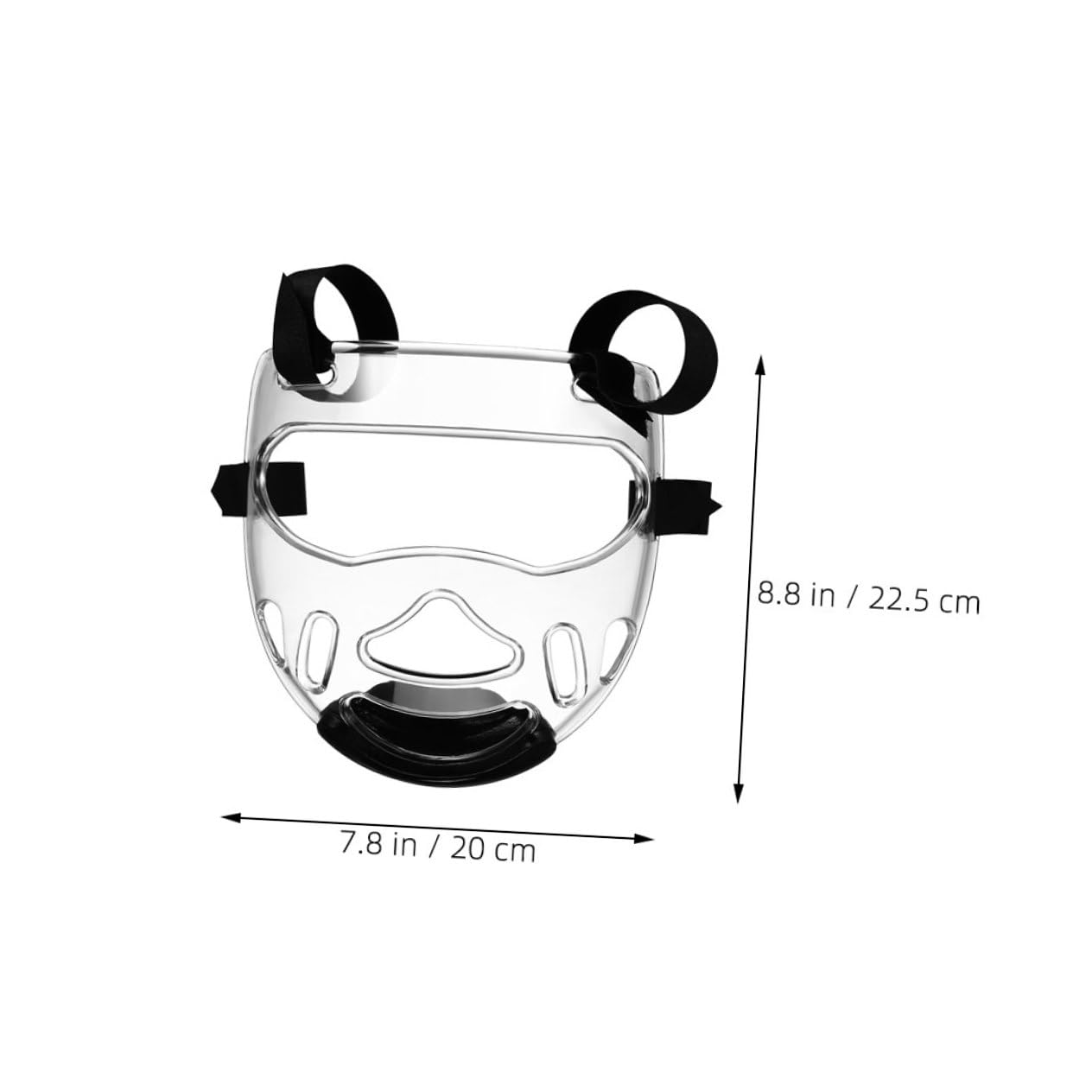 BESPORTBLE Maschera Protettiva per Viso da Taekwondo 2 Pezzi Plastica Temperata, Leggera e Affidabile, per Allenamento e Sparring