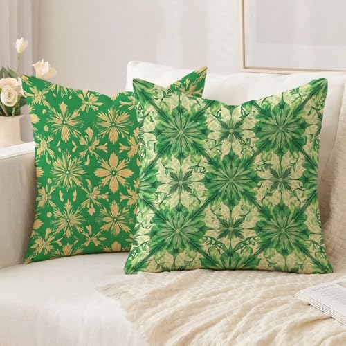 Housse coussin 55x55cm imperméable vert pour protéger et décorer votre canapé