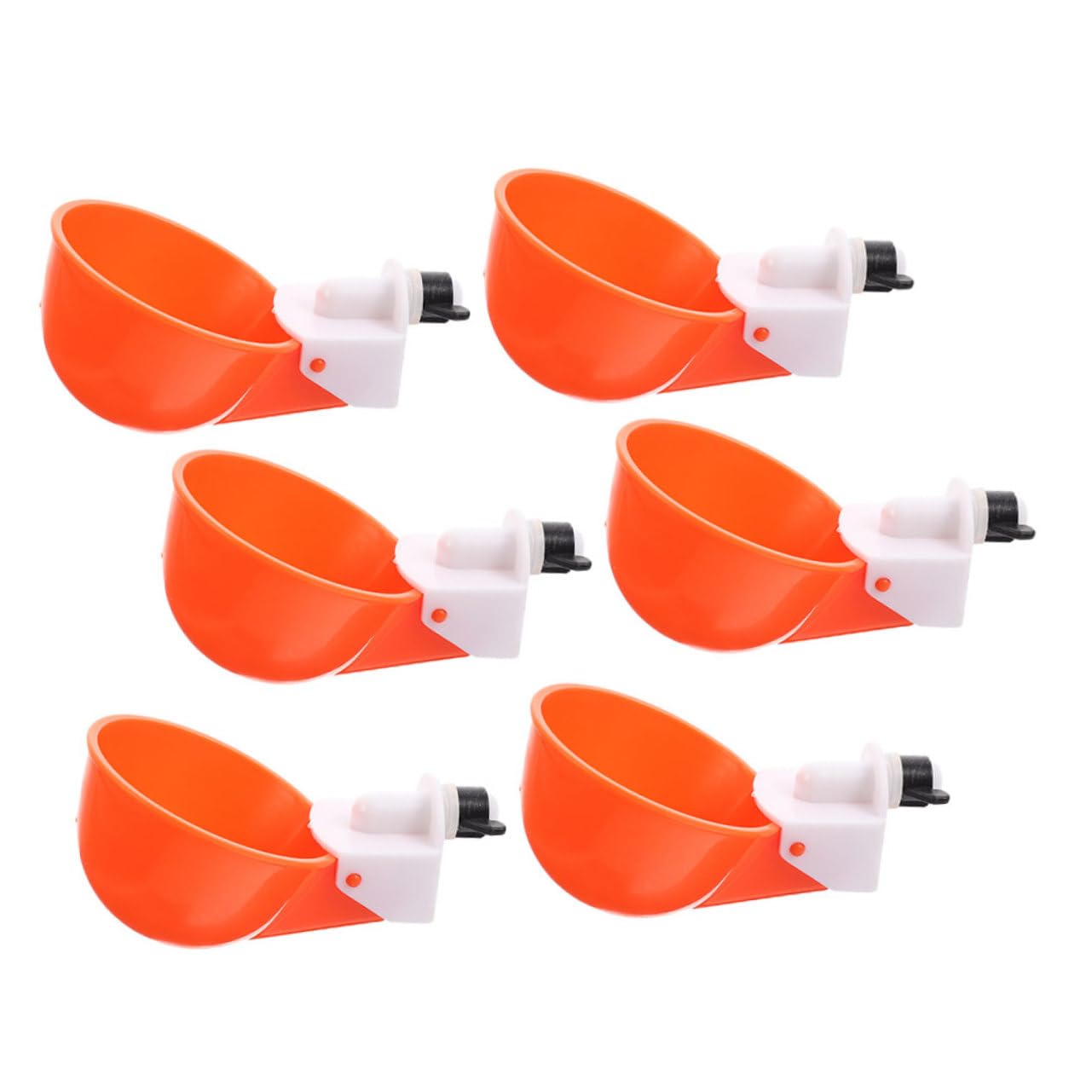Sosoport 6 Piezas Vaso para Beber Pollo Bebedero Automatico Tazas De Jaula De Pollo Bebederos Automáticos Comederos De Agua para Pollos Tazas De Agua De Pollo Vasos Codorniz Paloma Pompón