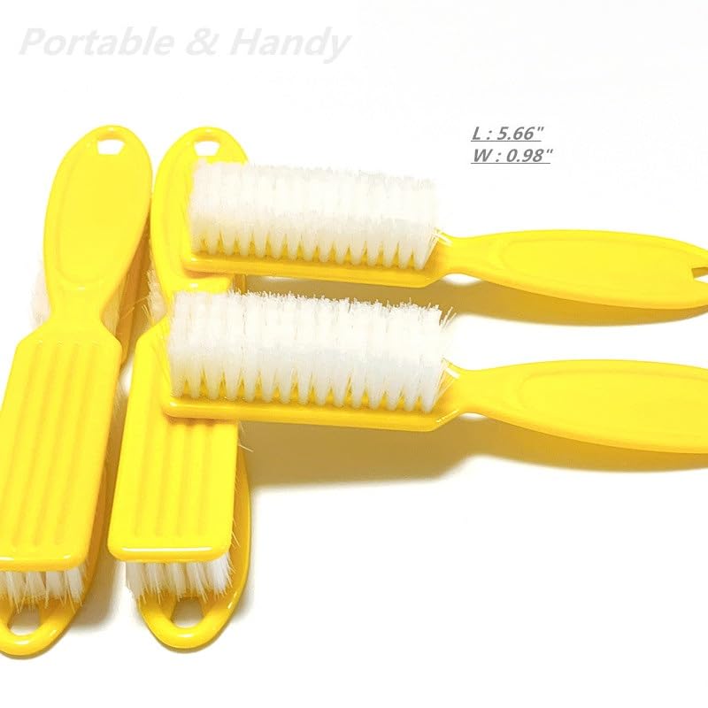 Miniatura 2 de 6 cepillos de uñas para limpiar las uñas, cepillo de limpieza con agarre de mango para uñas y pies, cepillo de polvo de uñas, herramientas de