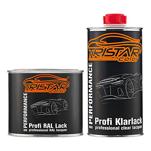 TRISTARcolor RAL 1035 Perlbeige Perl Peinture automobile brillante en pot avec vernis clair 1,0 litre / 1000 ml