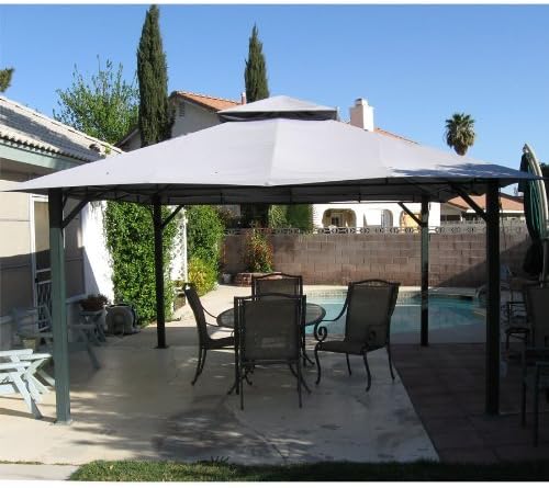 Reinforced RipLock 350 Replacement Canopy Top Cover Compatible with Home Depot 14' X 14' Gazebo Model S05376 - Beige