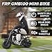 FRP Mini Dirt Bike GMB100, 99 CC Gas Powered Mini Bike 4 Stroke 3HP, Off Road Mini Bikes for Kids and Adult, Trail Bike Up to 28 Mph, Weight Support Up to 220 LBS (Black)