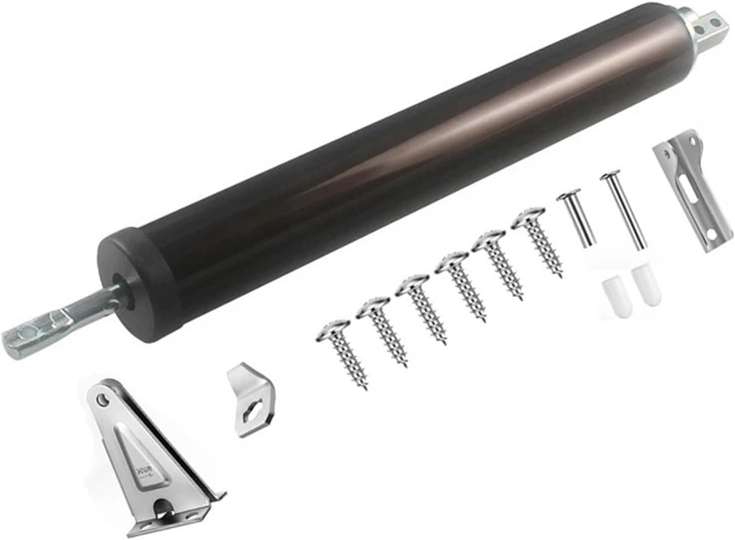 Duty Pneumatic Door Closer, Window, Snap Plate Hold Open Feature & Smooth Closing Motion,Adjustable Speed(Bronw)