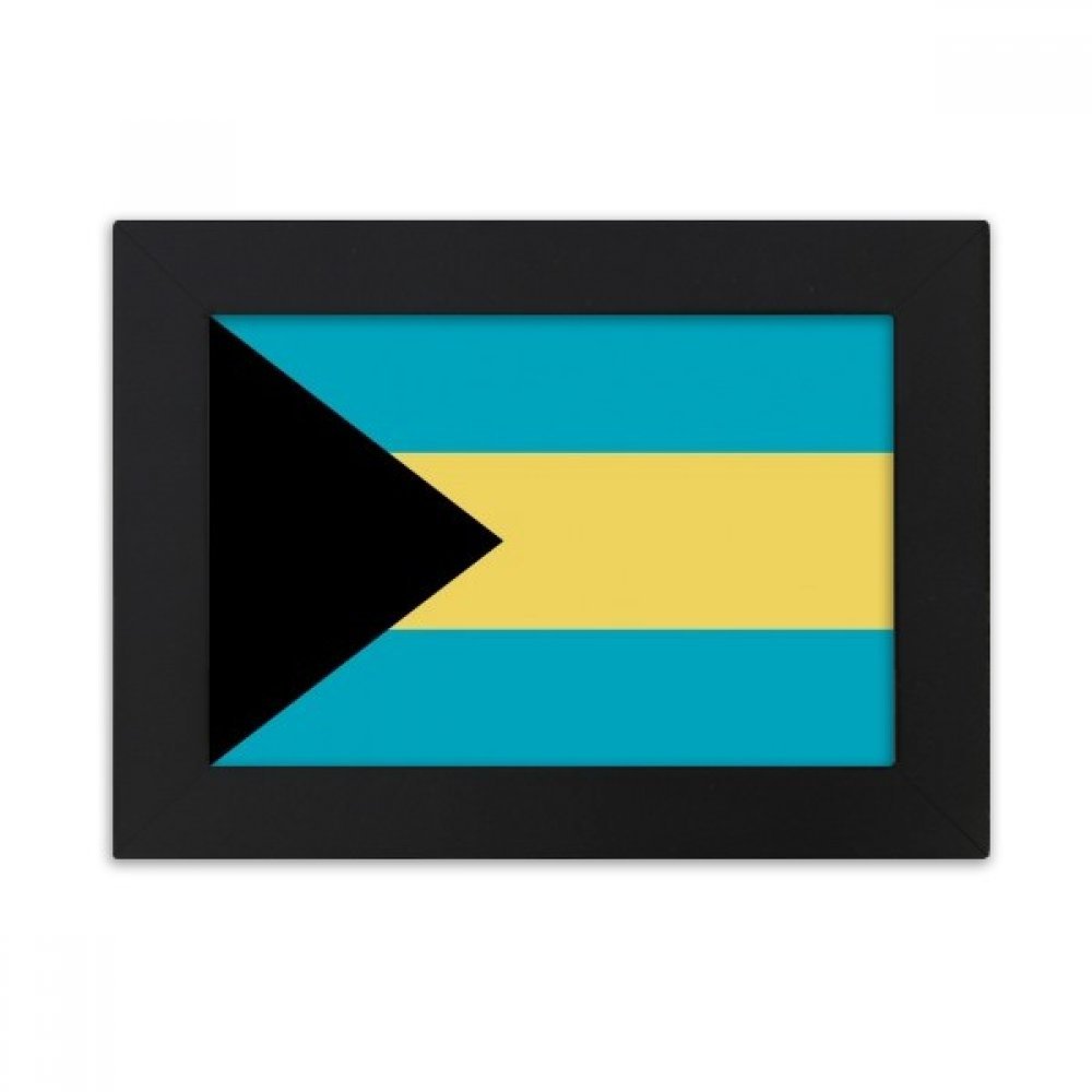 Cadre photo noir drapeau national Bahamas 4x6 pouces