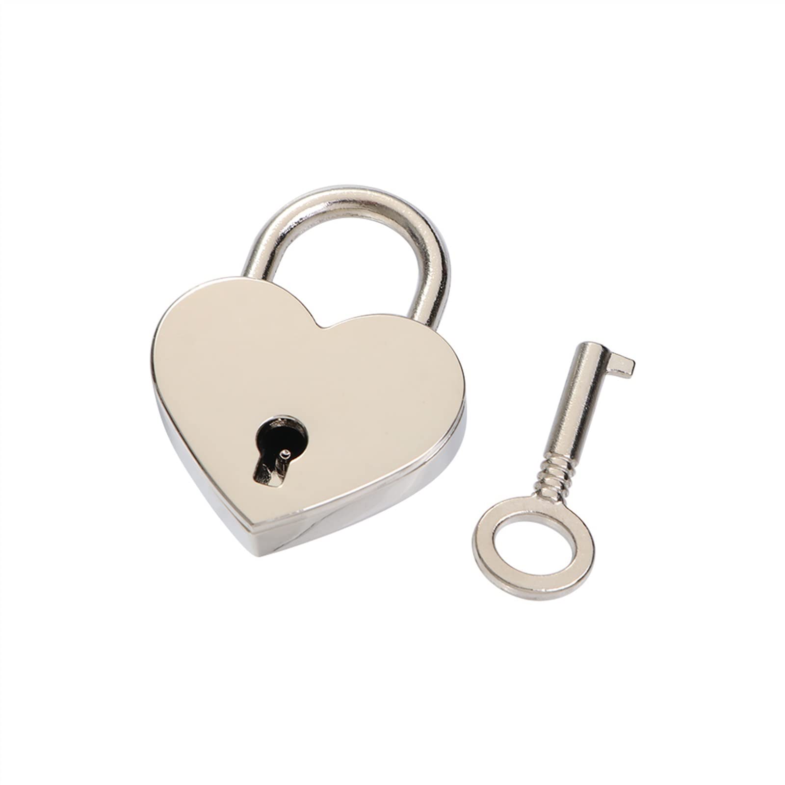 Cadenas en forme de coeur vintage pour protéger valise et boîte à bijoux