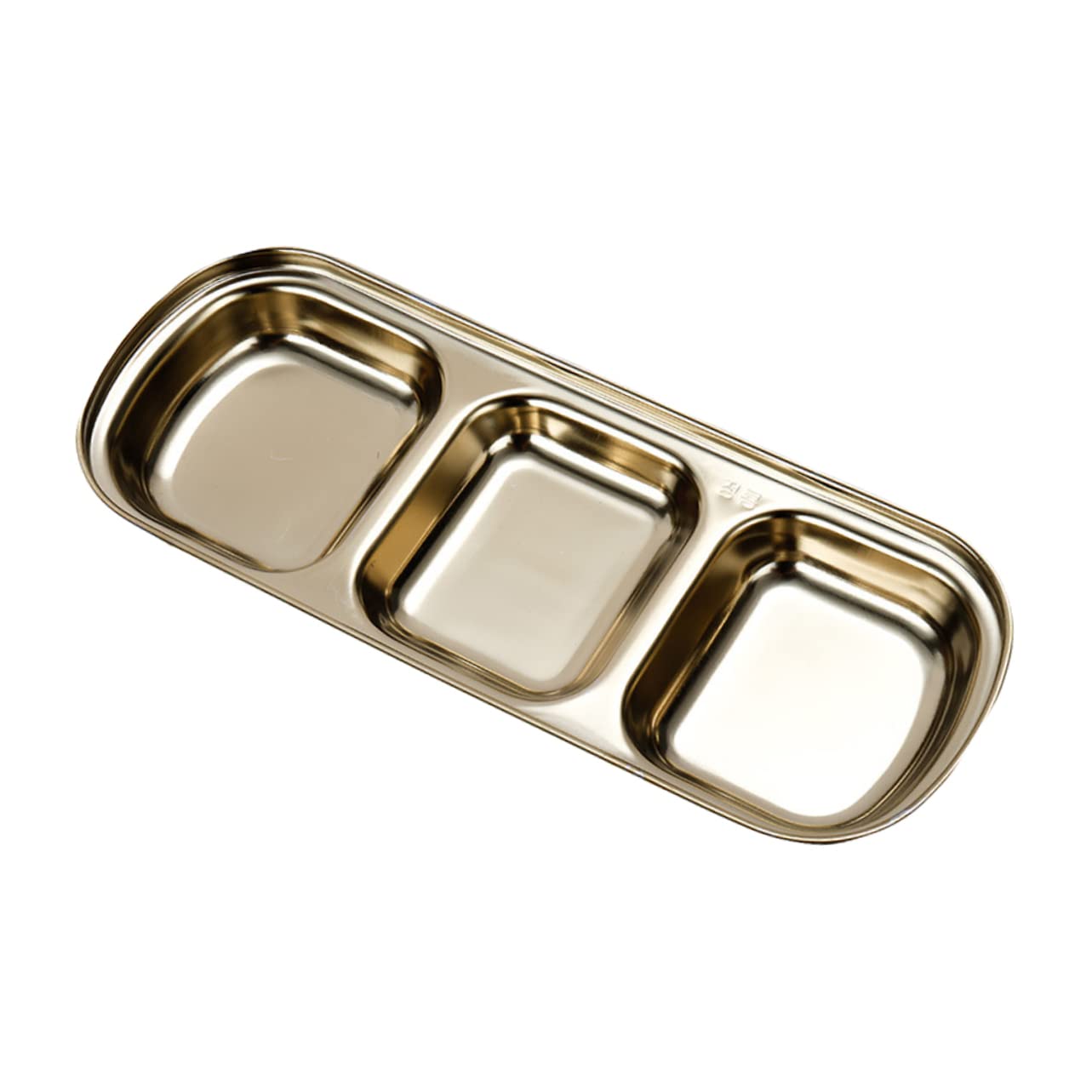 COLLBATH Dipping Sauce Bowls Dip Dish Condiment Plate Dipping Dish Wasabi Dish Soy Sauce Dish Divided Serving Dish Sushi Dish Vinegar Dish Soy Sauce Bowls Seasoning Bowl Golden re-usable