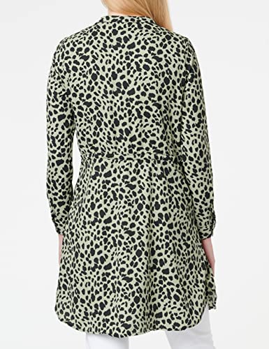 ONLY Damen Onlcory L/S V-Neck Tunic WVN Noos, Grün (Seagrass/Aop:seagrass Animal), XXS – Ansicht 4