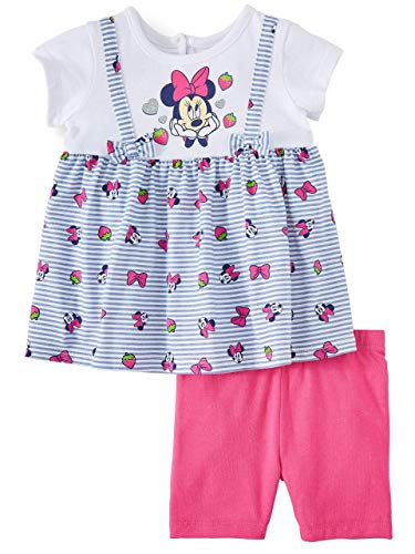 Disney Minnie Mouse Baby Girls 2 Piece Tunic and Short Set (3-6 Months) Pink