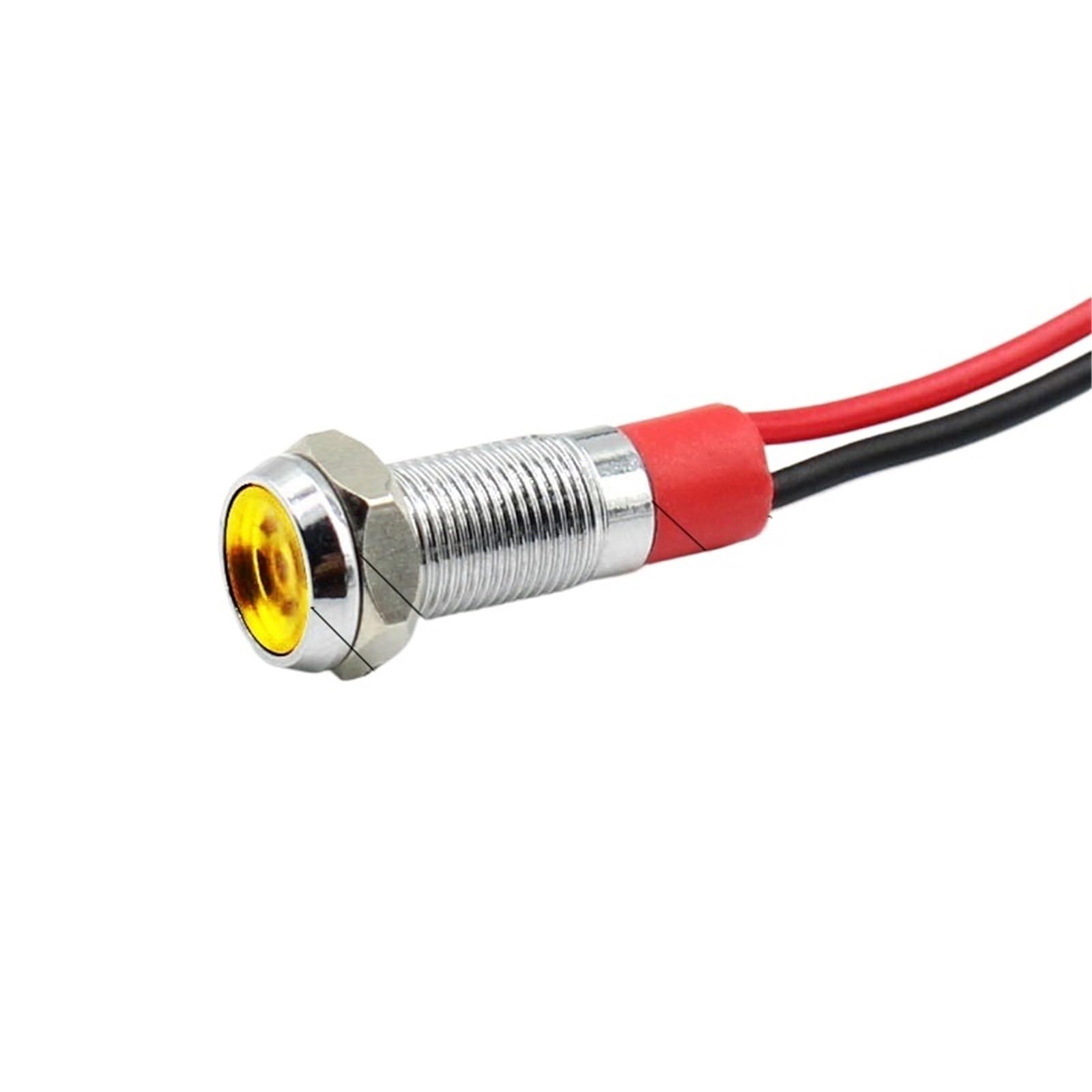 Lámpara indicadora de señal LED de metal de 6 mm, 8 mm, 10 mm, 9 V-24 V, con cable de 15 cm(10mm 9v-24v Blue)
