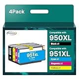 Rendement estimé : 2300 pages pour cartouches HP 950 950xl noir, 1500 pages pour cartouches HP 951 951xl couleurs (avec une couverture de 5% de A4)