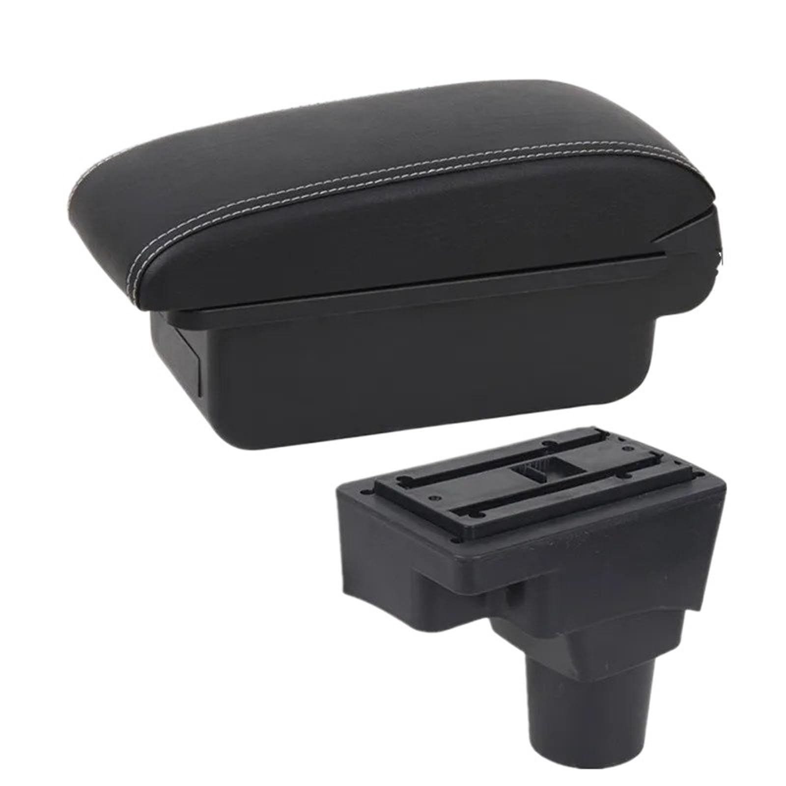 AWGNTQQ Car Armrests For Chevrolet For Sonic Aveo Lova T250 T300 Car Armrest Storage Box Dedicated Retrofit Accessories(A3 white line No USB)
