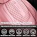 Coverado Seat Covers Full Set, Pink Car Seat Covers, Waterproof Car Seat Cover with Lumbar Support, Leather Car Seat Cushion Protector, Car Seat Covers Universal Fit Most Cars
