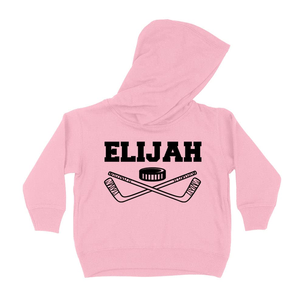 Hockey Elijah Kids Hoodie Sweatshirt Toddler 5T Light Pink