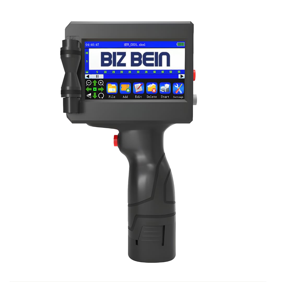 BizBein Handy Batch Coding Printer 12.7MM - Mini Portable Inkjet Printer for Date MRP Printing - Handheld TIJ Printer Machine - BB-HP-12-image-0