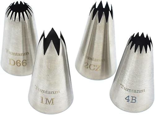 Tumtanm Boquillas grandes para tuberías, 4 piezas #2CZ #D66#4B #1M de acero inoxidable sin costuras para glaseado para cupcakes y hornear disponible en Yaxa Peru
