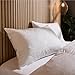 Snuggledown Luxury Cotton Quilted Pillows 2 Pack - Hotel Quality UK-Made Bouncy Back & Side Sleeper Pillow for Neck & Shoulder Pain Relief - Soft & Comfortable, Non-Allergenic, Washable (48 x 74cm)
