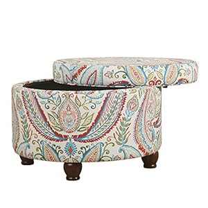 Homepophomedecorupholsteredroundstorageottomanottomanwithstorageforlivingroombedroomboldpaisleylarge Urban Country Home Decor Homepop home decor upholstered round storage ottoman ottoman with storage for living room bedroom bold paisley large urban country home decor