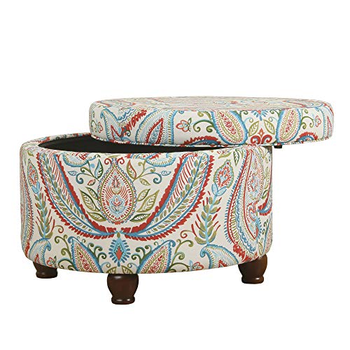 Homepophomedecorupholsteredroundstorageottomanottomanwithstorageforlivingroombedroomboldpaisleylarge Urban Country Home Decor Homepop home decor upholstered round storage ottoman ottoman with storage for living room bedroom bold paisley large urban country home decor