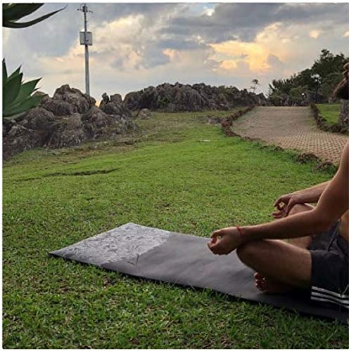 Tapete Yoga Pilates Estampado Aveludado (Mat) - Antiderrapante - Preto Mandala