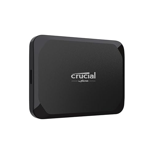 Crucial X9 4TB Portable SSD, Up to 1050MB/s, USB 3.2 USB-C, External Solid State Drive, Compatible with Windows, Mac, & Android, Reliable Storage for Games, Files, & Backups, Black - CT4000X9SSD902 - 4TB - X9 - up to 1050MB/s
