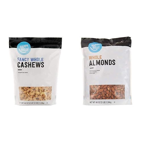 Amazon Brand Happy Belly Fancy Whole Cashews (2.75 Pound) and
