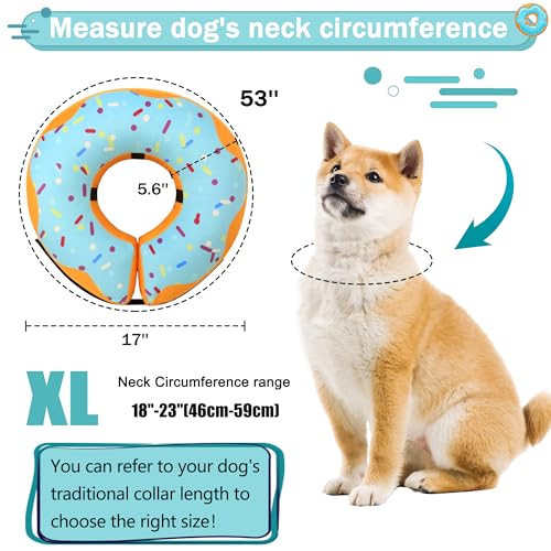 Recovery Donut Collar for Dogs  Catinflatable Dog Cone Collar Alternative After Surgerysoft Dog Cone for Large Medium Small Dogadjustable Dog Neck Donut Collarbluexlarge  Cucciolini Doodles Recovery donut collar for dogs  catinflatable dog cone collar alternative after surgerysoft dog cone for large medium small dogadjustable dog neck donut collarbluex large   cucciolini doodles