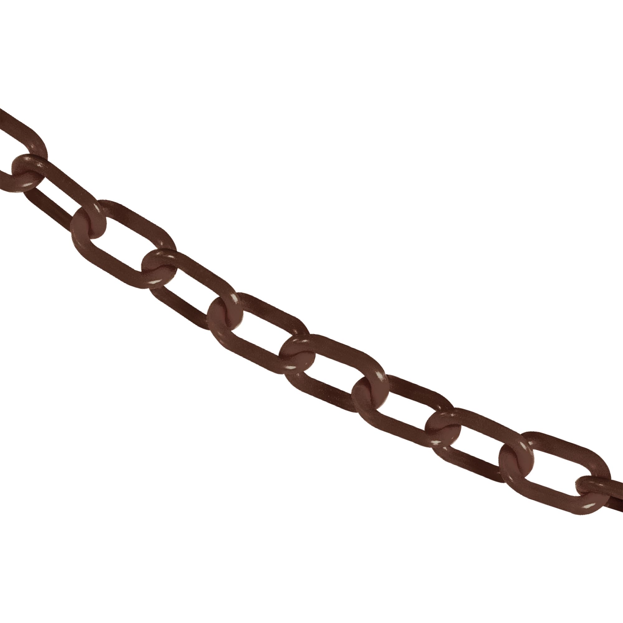 Mr. Chain 10010-25 Chaîne de signalisation en plastique Marron 2,5 cm de diamètre 7,6 m de longueur