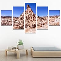 SIGNWIN 5 Panel Canvas Wall Art Modern Art Desert Multicolor Nature Photography Relax/Calm Southwest for Home Decorations Ready to Hang - 60